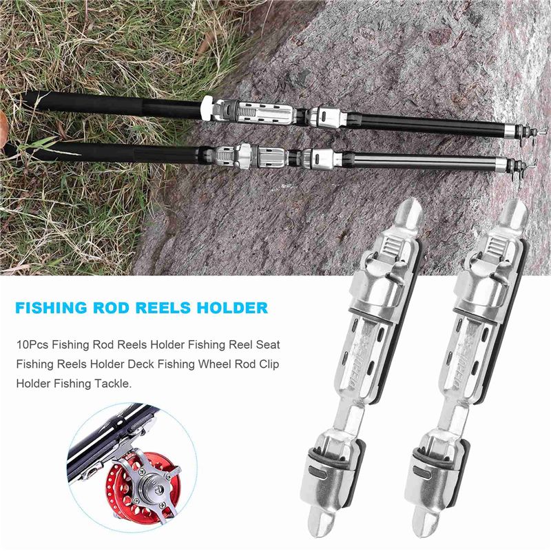 ABPF 10 قطع حاملات بكرات صيد ا - مراجعة Fishing Rod Holder وسعره