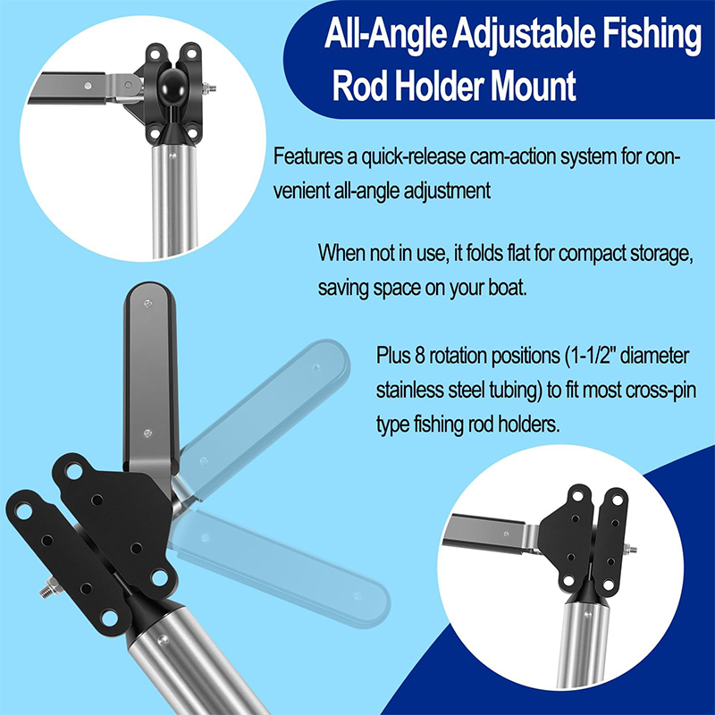 حامل صنارة صيد قابل للتعديل بج - مراجعة Fishing Rod Boat وسعره