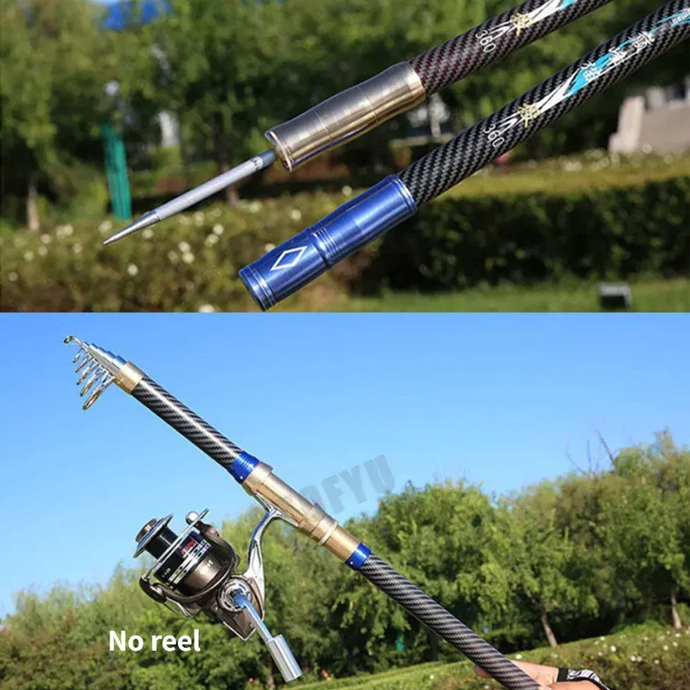 أفضل صنارة صيد دوارة تلسكوبية  - مراجعة Fishing Rod Surf وسعره